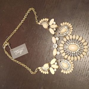 Sparkling Sage Statement Necklace